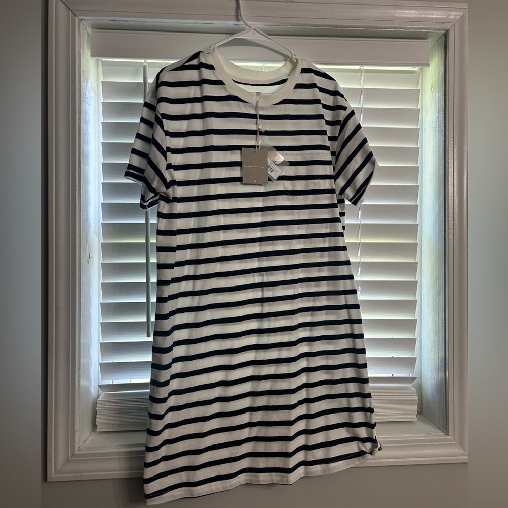 Thread & Supply Navy and White Striped Dress